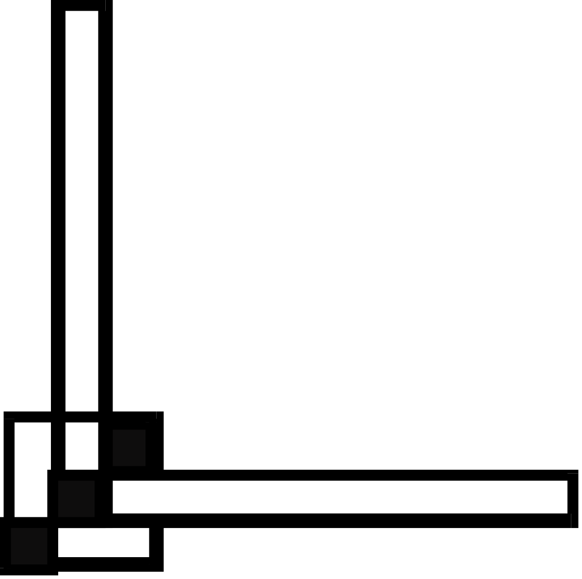 Black and White Square Clipart with Elegant Borders and Corners