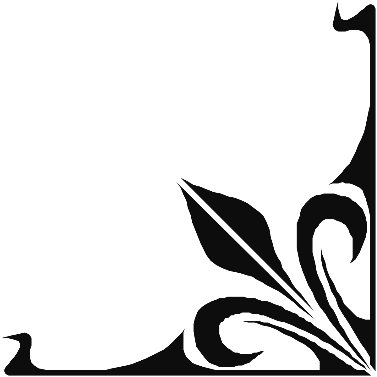 Floral Design Black and White Frame Clipart for Creative Projects
