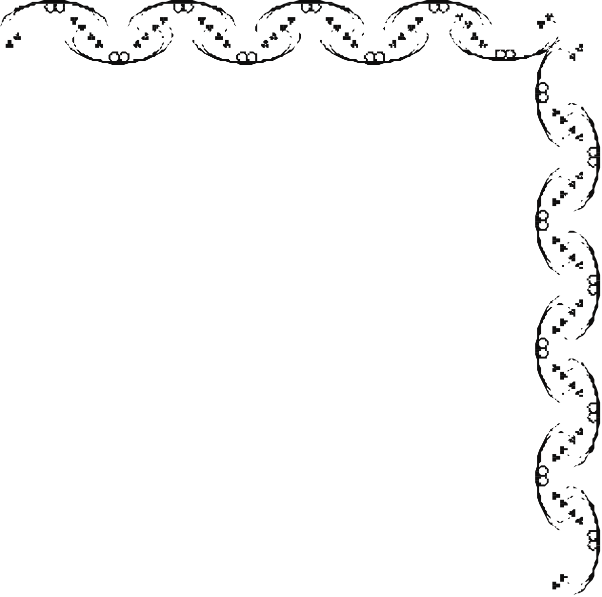 Black and White Floral Frame Clipart - Elegant Borders & Corners Design