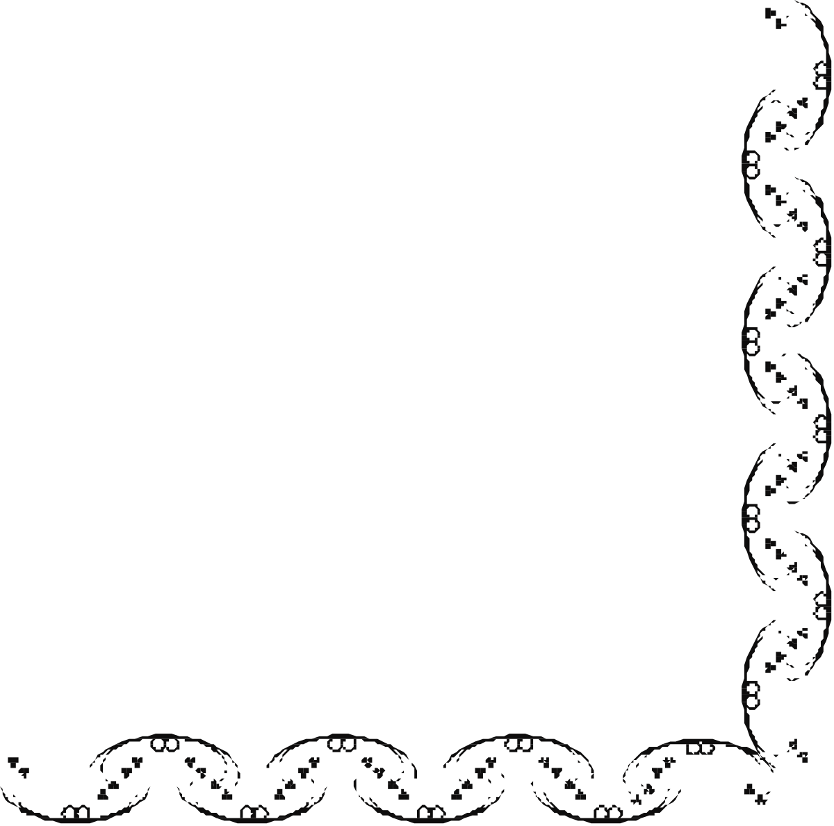 Beautiful Floral Pattern Borders and Corners Clipart