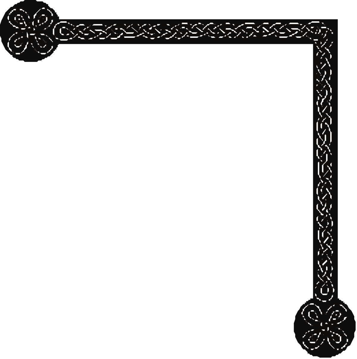 Celtic Border Clipart with Black Background - Elegant Designs for Creative Projects