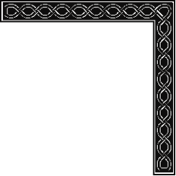 Celtic Borders and Corners Clipart - Elegant Black Background Design