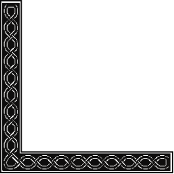 Celtic Border Clipart with Black Background - Decorative Corner Designs