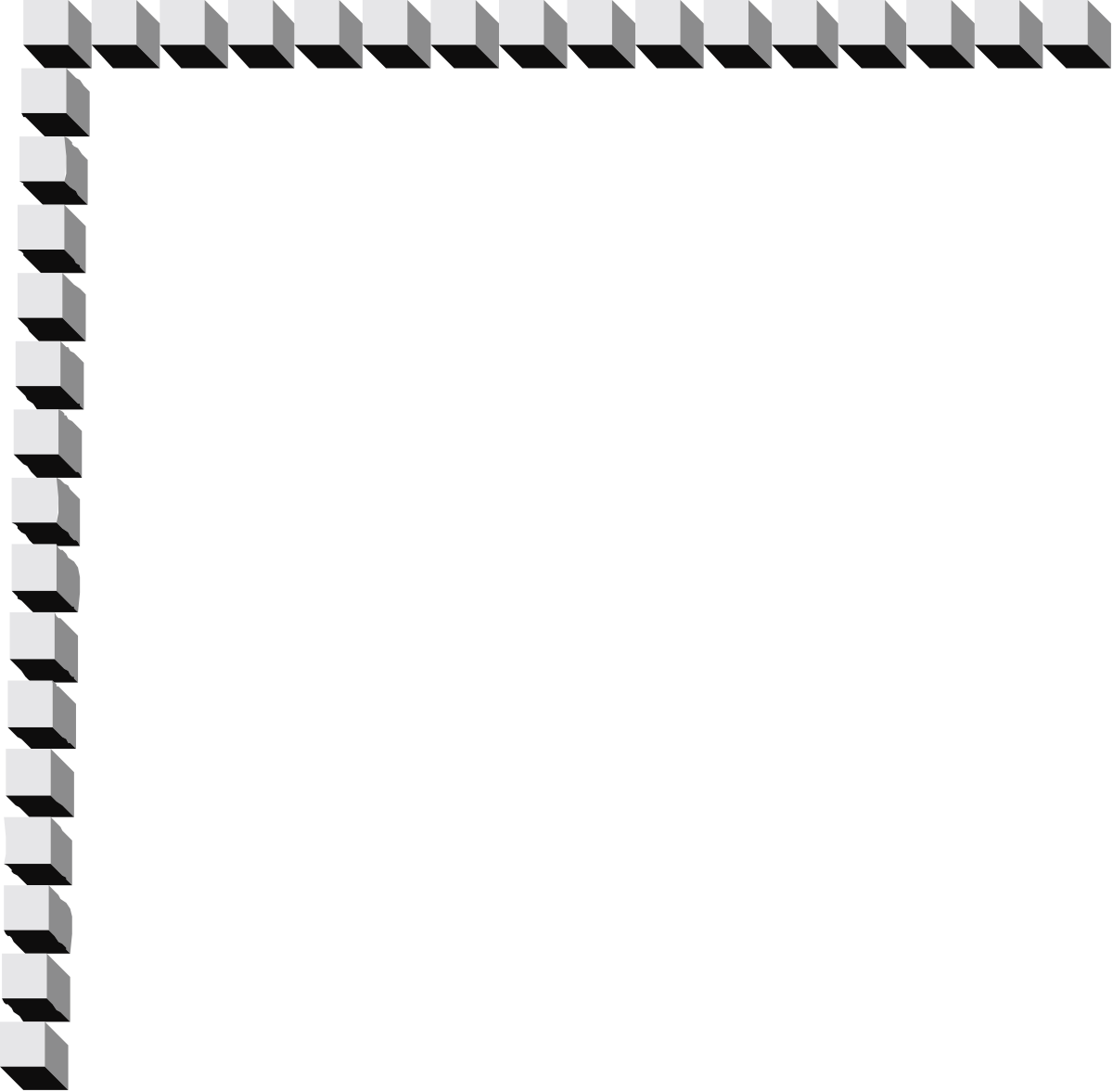 Black and White Diagonal Pattern Square Frame Clipart