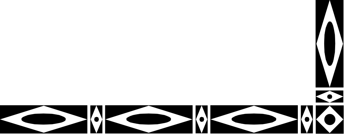 Black and White Pattern with White Border Clipart: Elegant Borders and Corners