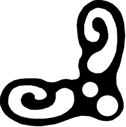 White Phone Icon Clipart on Black Background - Stylish Borders and Corners