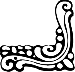 Borders and Corners: Elegant White Scroll with Swirls Clipart