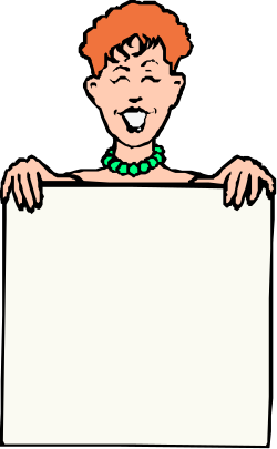 Boy Holding a Sign Clipart - Creative Borders and Backport Design