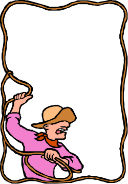 Borders and Backport: Woman with a Rope Around Her Neck Clipart