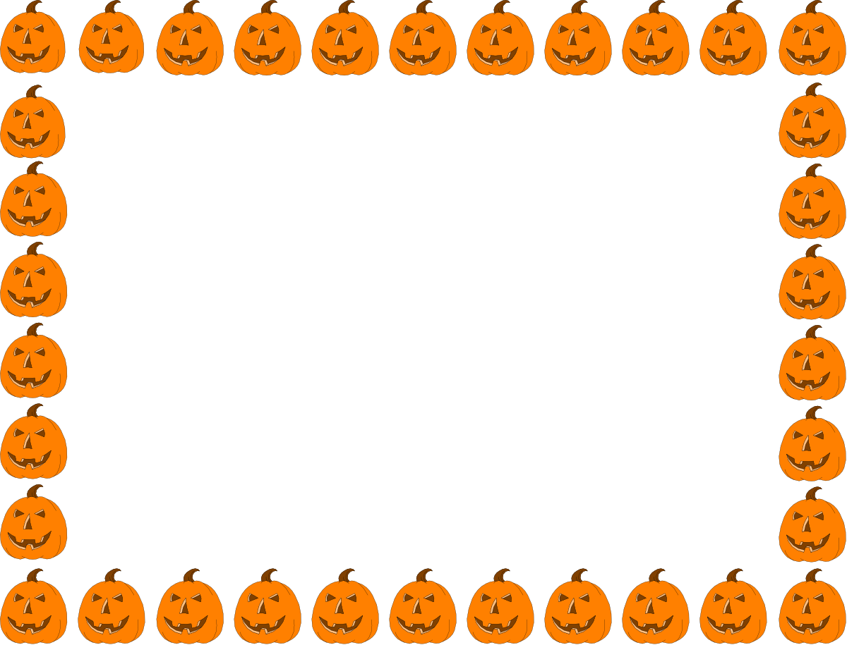 Pumpkin Frame Clipart - Square Borders for Fall Decor