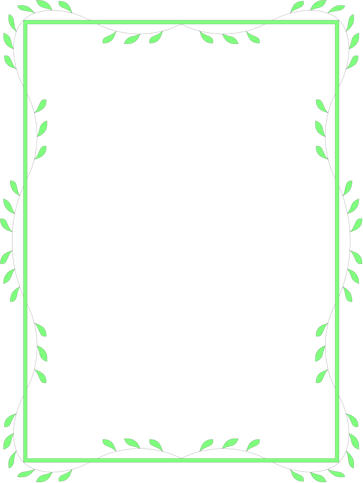 a square frame with green leaves clip art png transparent Green Leaves Square Frame Clipart - Elegant Border Design