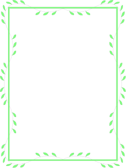 Green Leaves Square Frame Clipart - Elegant Border Design