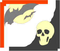 Skull and Bat Clipart - Unique Borders for Creative Design