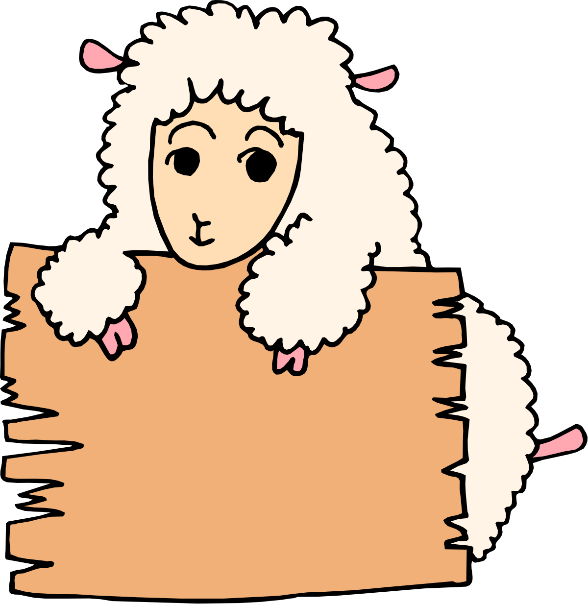 a sheep with a sign in its mouth clip art png transparent Sheep with Sign in Mouth Clipart - Charming Borders and Backmisc Designs