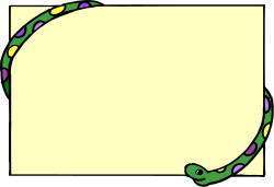 Green Snake Clipart with Yellow Background - Stunning Borders Design