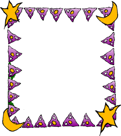 Purple and Yellow Star Frame Clipart - Stylish Borders for Creative Projects
