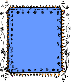 Blue Square with Triangle Pattern Clipart - Modern Borders for Design