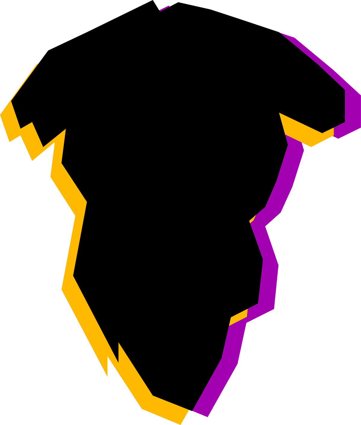 a map of the united with a purple and yellow outline clip art png transparent Map of the United States with Purple and Yellow Outline Clipart