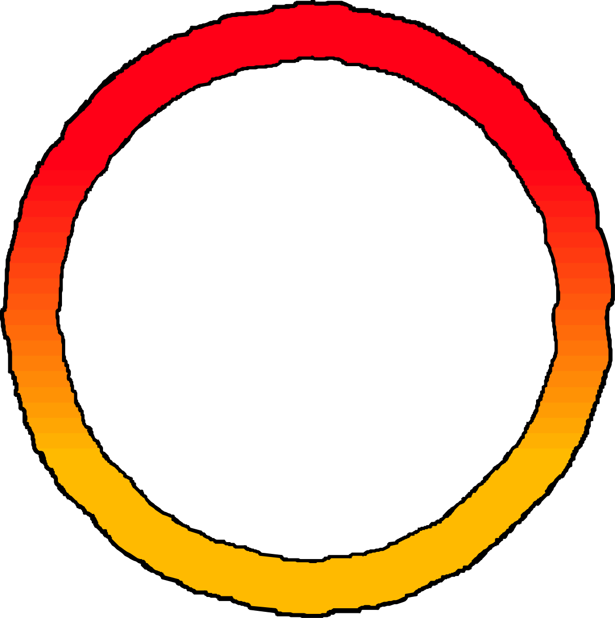 Vibrant Red and Yellow Circle Clipart Border Design