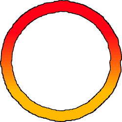 Vibrant Red and Yellow Circle Clipart Border Design