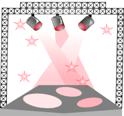 Stage with Spotlights Clipart - Dynamic Borders and Backgrounds