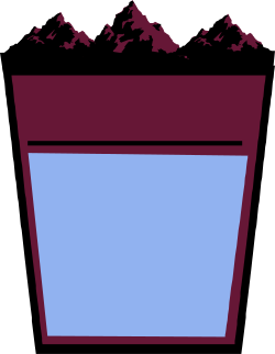 Bucket Clipart with Blue Top and Purple Bottom for Creative Designs