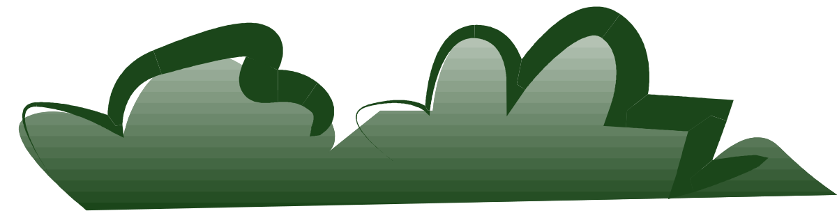 Green Plant Leaves Clipart - Elegant Borders for Design