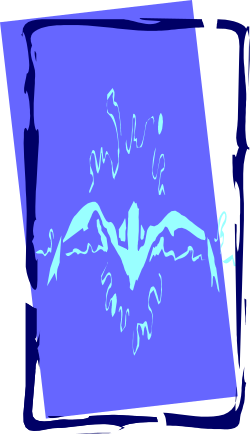 Bird Clipart with Blue Square Border - FSA06529