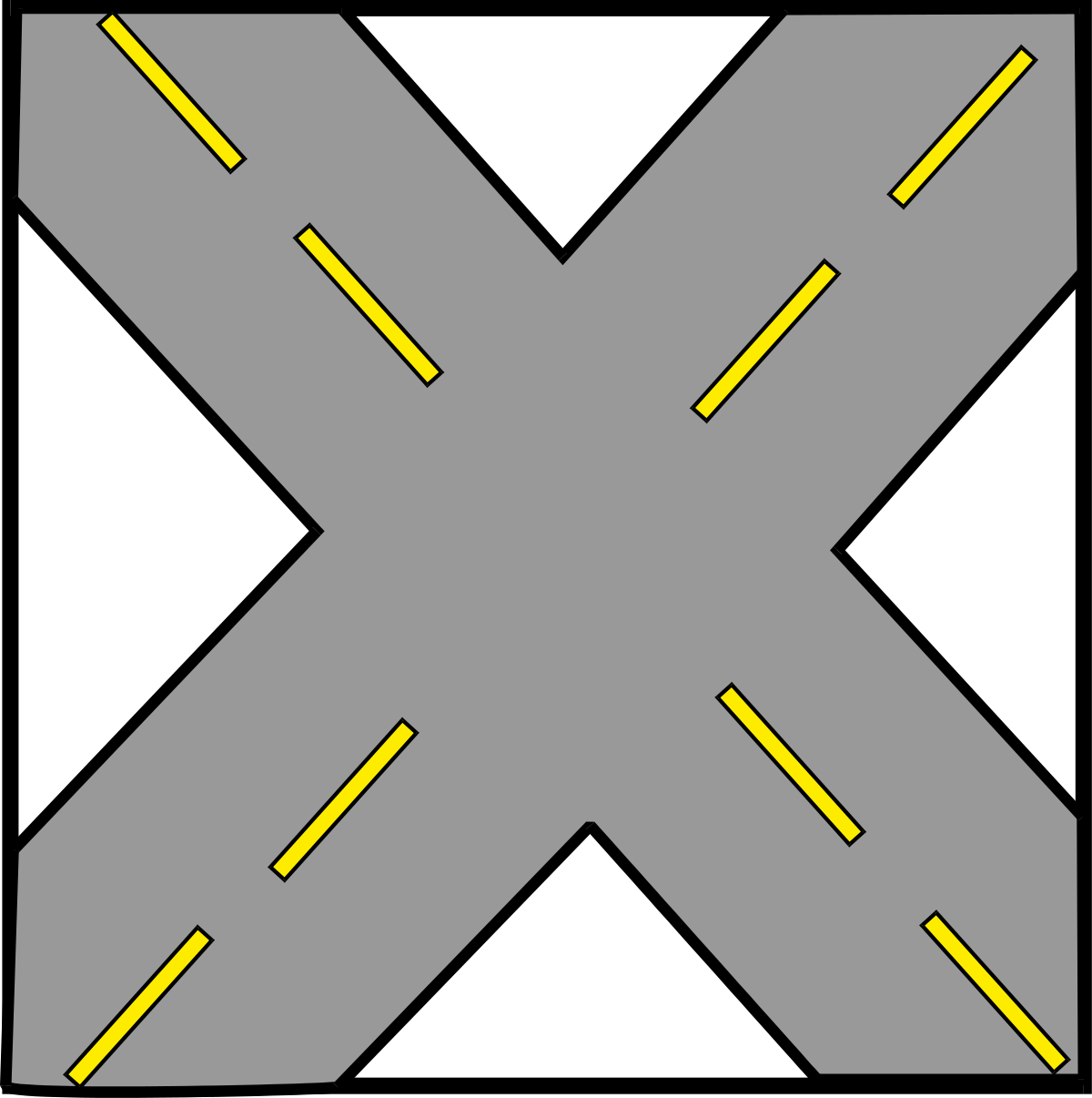 Cross on a Road Clipart - Unique Borders & Backgrounds