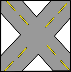 Cross on a Road Clipart - Unique Borders & Backgrounds