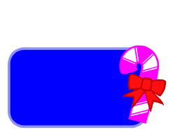 Blue Sign with Red Bow - Charming Clipart for Festive Borders