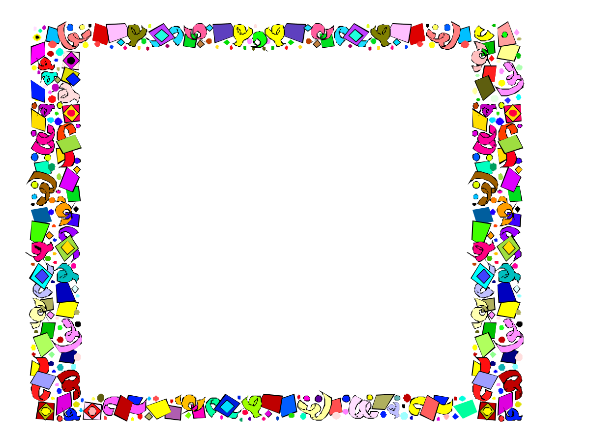 a square frame with many different shapes clip art png transparent Borders Clipart: Versatile Square Frame with Unique Shapes