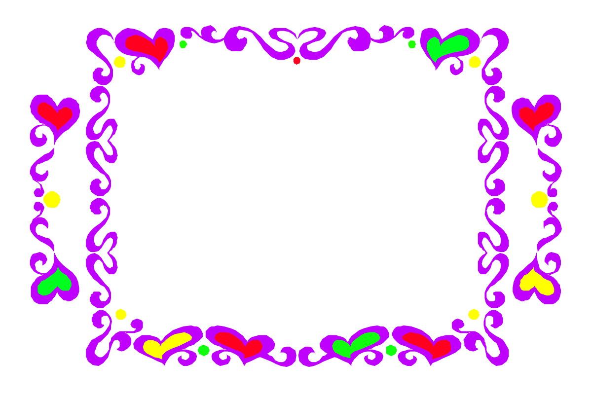 Heart-Shaped Frame with Hearts - Elegant Clipart for Creative Projects