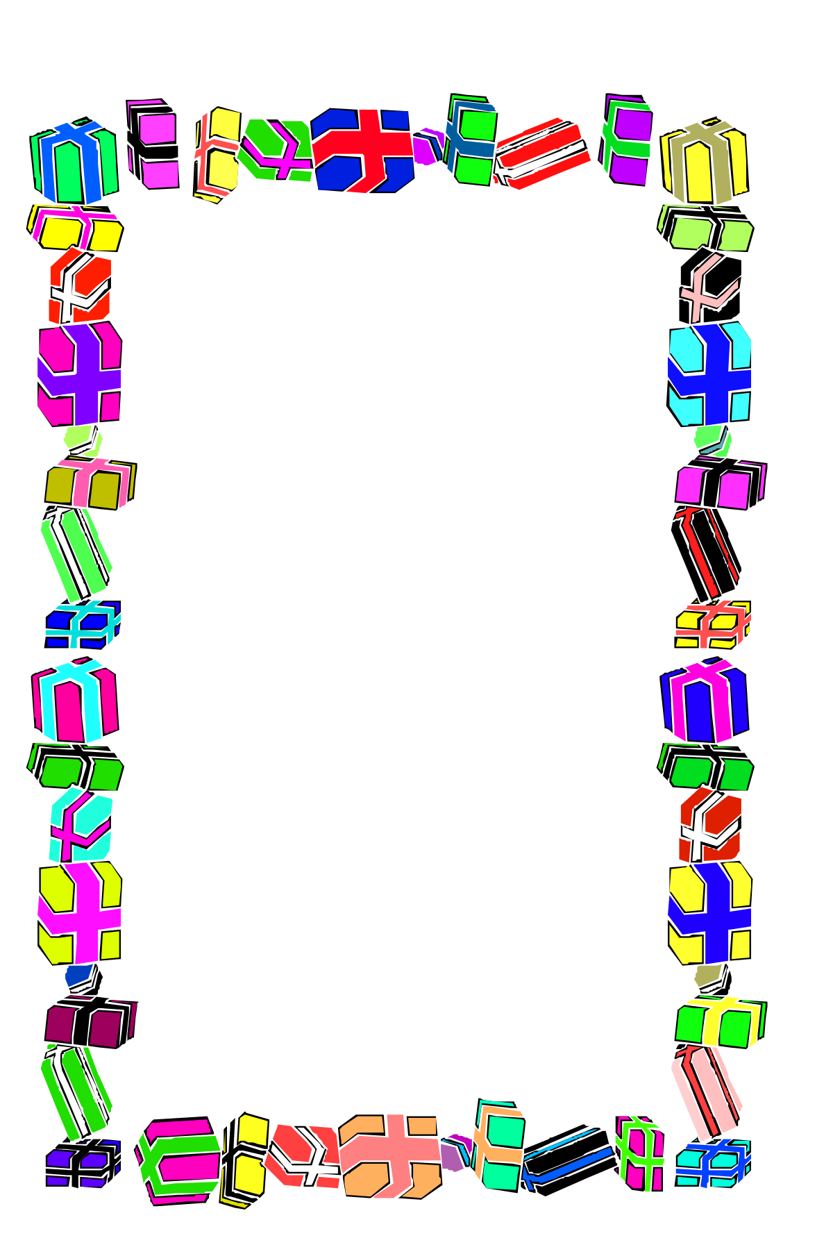 a square frame with colorful shapes clip art png transparent Colorful Shapes Square Frame Clipart - Vibrant Borders for Creative Projects
