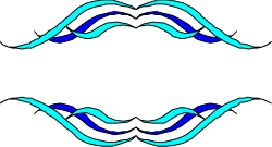 Blue and Black Wave Pattern Frame Clipart - Stylish Borders