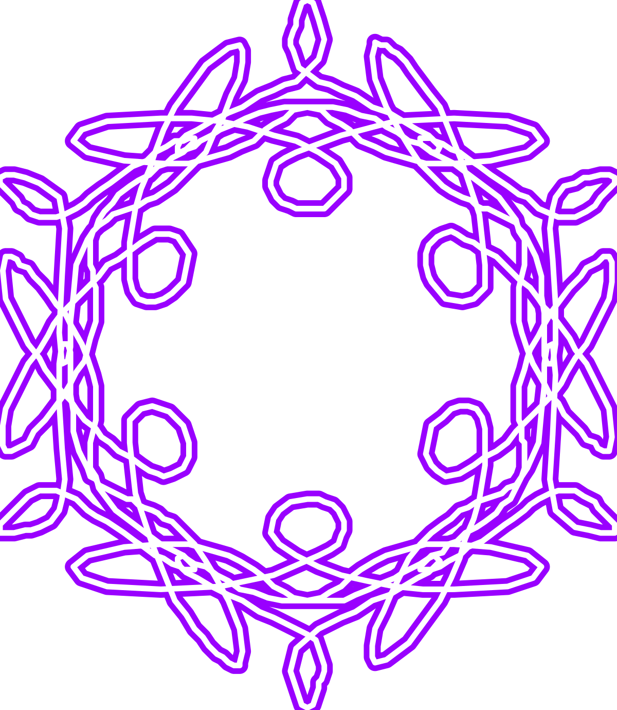 Purple Circle with Star Clipart - Beautiful Borders Design