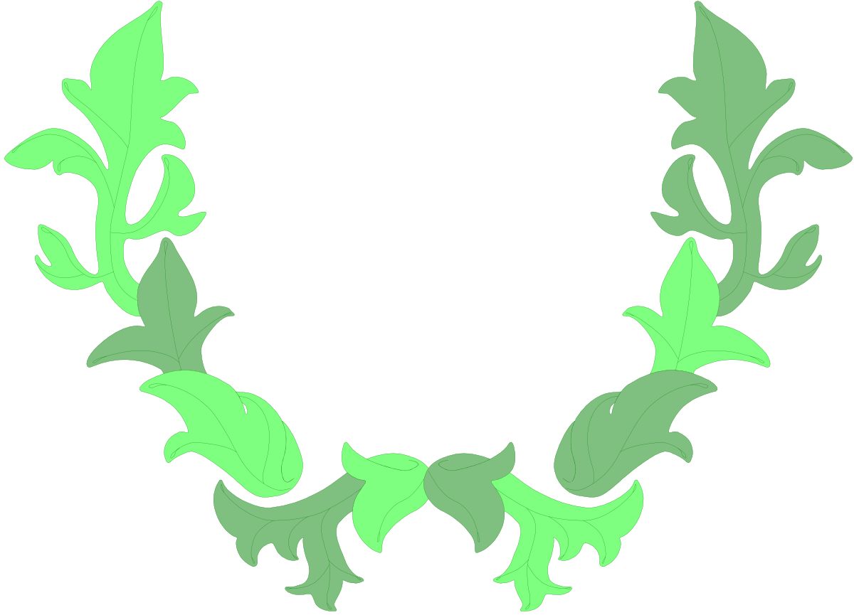 Wreath with Leaves Clipart - Elegant Borders for Creative Designs