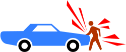 Car Clipart: Man Standing Next to Vehicle Scene