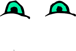 Green Eyes on Black Background Clipart: Mysterious and Enigmatic