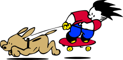 Cartoon Character Skateboarding Clipart - Fun and Playful SVG Designs