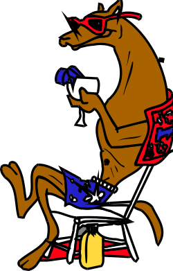 Cartoon Horse on Chair Clipart - Fun and Whimsical Graphics