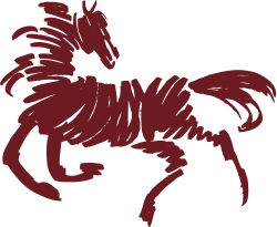 Red Mane Horse Clipart - Vibrant Equine Illustration