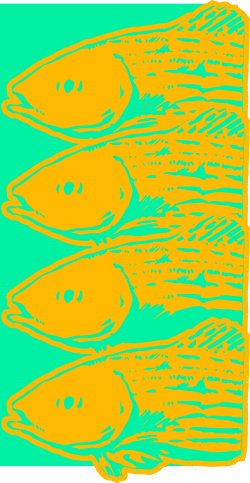 Vibrant Green and Orange Background with Black Border Clipart