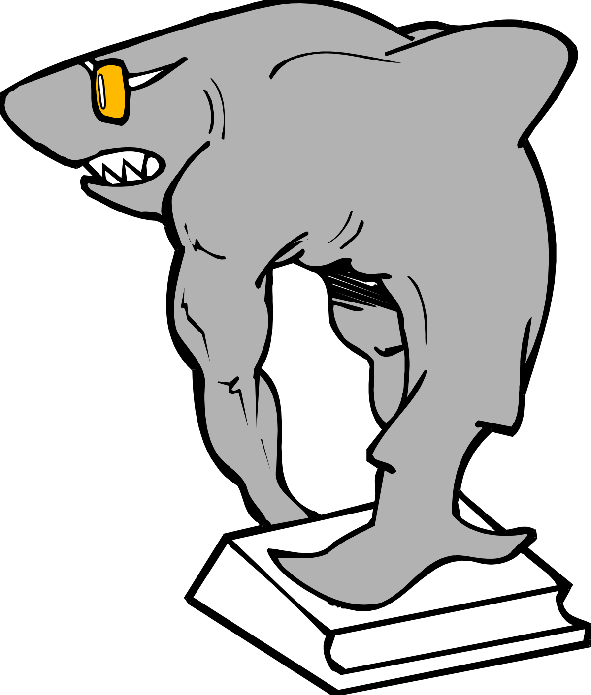 a drawing of a bear with a cigarette clip art png transparent Shark with Glasses: Fun Clipart of a Cool Bear Smoking