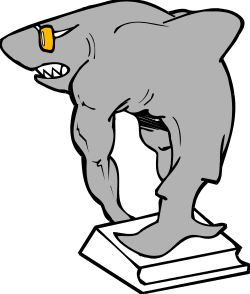 Shark with Glasses: Fun Clipart of a Cool Bear Smoking