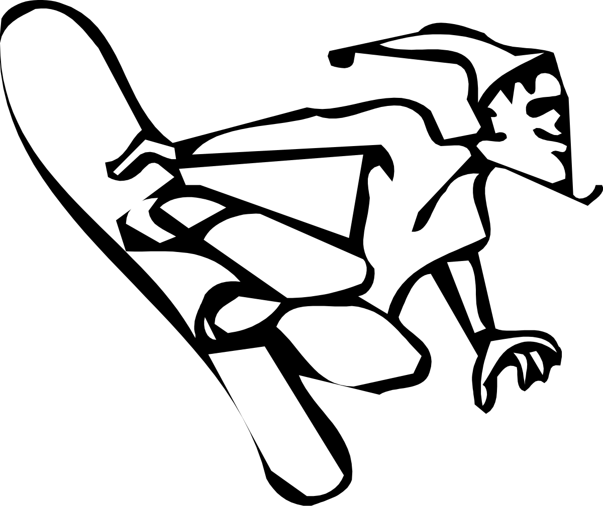 Snowboarder Clipart: Dynamic Snowboarding Action and Fun