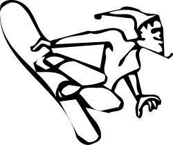 Snowboarder Clipart: Dynamic Snowboarding Action and Fun