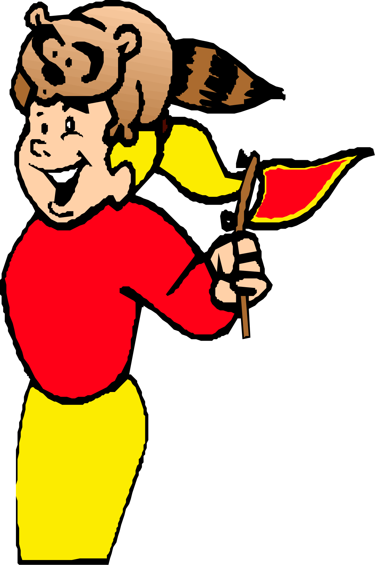a woman holding a flag and a flag clip art png transparent Flag Clipart - Woman Holding a Flag in Vibrant Scene