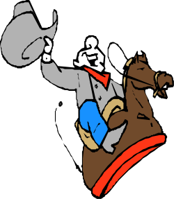 Man on Horse with Hat Clipart - Perfect for Western Themes