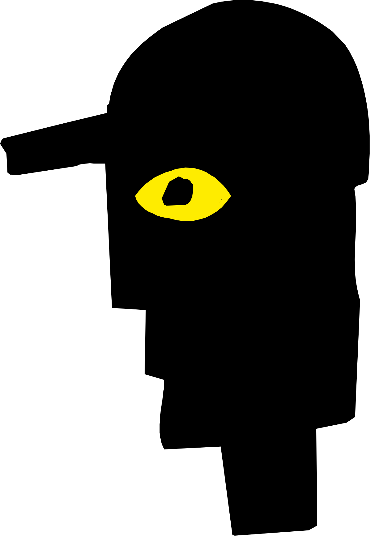 a black background with a yellow eye clip art png transparent Yellow Eye Clipart on Black Background: Striking Visual Element